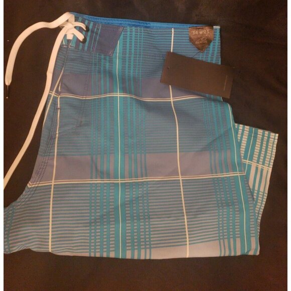 Silwave Men's DuraFit Stretch Plaid Boardshorts Swimsuit Swim wear Size 34 NWT - Picture 6 of 8
